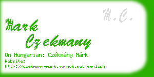 mark czekmany business card